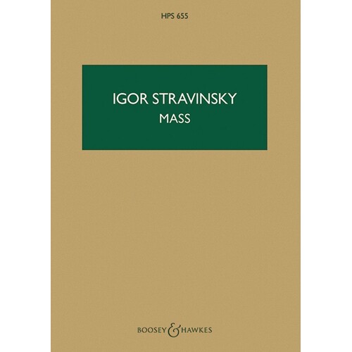 Stravinsky - Mass Study Score Book