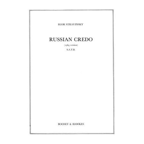 Stravinsky - Russian Credo SATB A Cappella 1964 Version (Octavo) Book