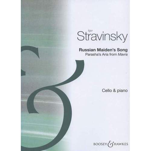 Stravinsky - Russian Maidens Song Cello/Piano (Softcover Book)