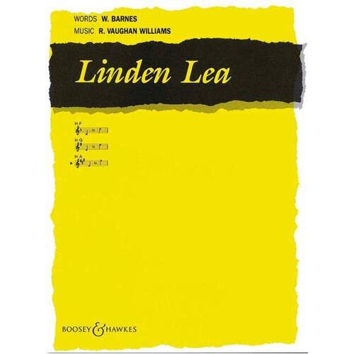 Vaughan Williams - Linden Lea In A High Voice (Softcover Book)