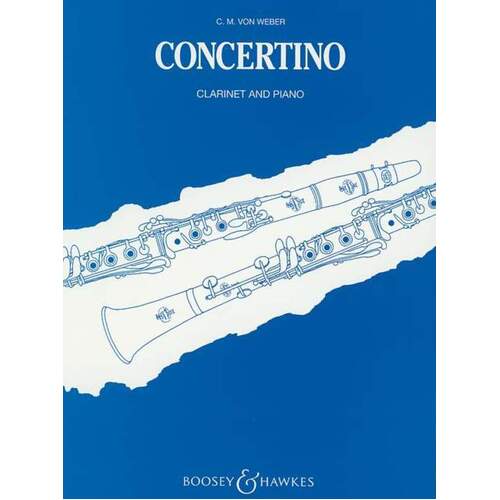 Weber - Concertino In E Flat Op 26 Clarinet/Piano (Softcover Book)