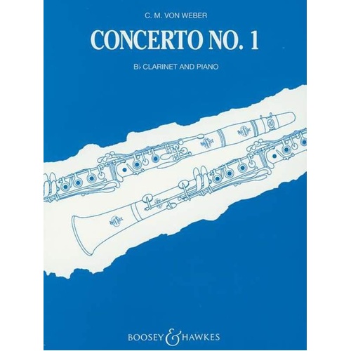Weber Concerto No. 1 Op. 73 for Clarinet and Piano, Arranged by Eric Simon, 28 Pages, Published by Boosey & Hawkes