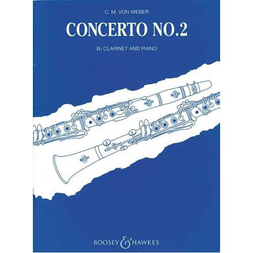 Weber - Concerto No 2 Op 74 E Flat Clarinet/Piano (Softcover Book)