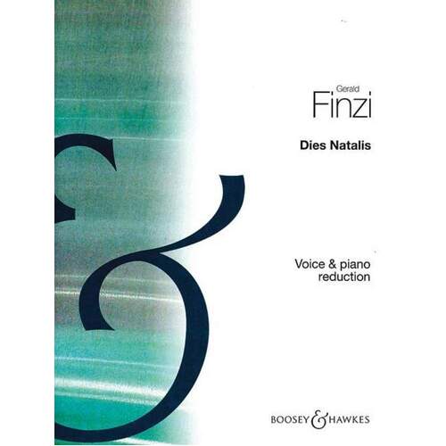 Finzi - Dies Natalis Soprano (Or Tenor)/Piano (Softcover Book)