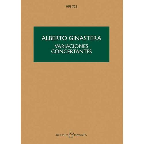 Ginastera - Variaciones Concertantes Study Score Book