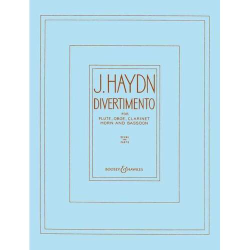 Haydn - Divertimento Wind Quintet Score/Parts Book