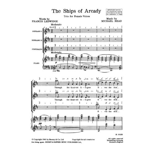 Ships Of Arcady SSA (Octavo) Book