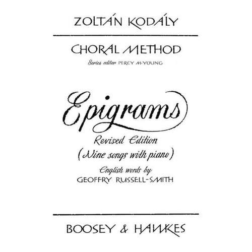Epigrams 9 Songs With Piano Unison Choral (Softcover Book)