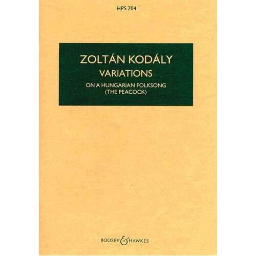 Variations On A Hungarian Folksong Peacock Study Score Book