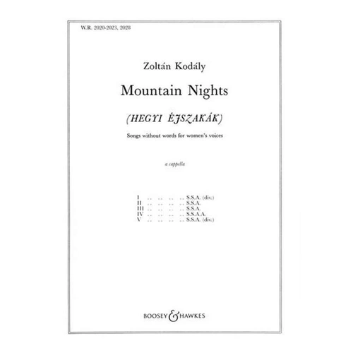 Mountain Nights Complete SSAA Div A Cappella by Zoltan Kodaly