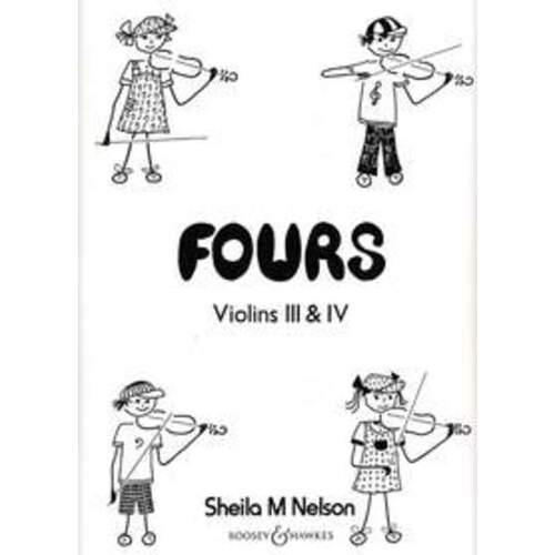 Fours Violin Quartet Violin Parts 3 And 4 Book