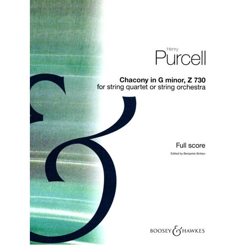 Chaconne In G Minor Full Score