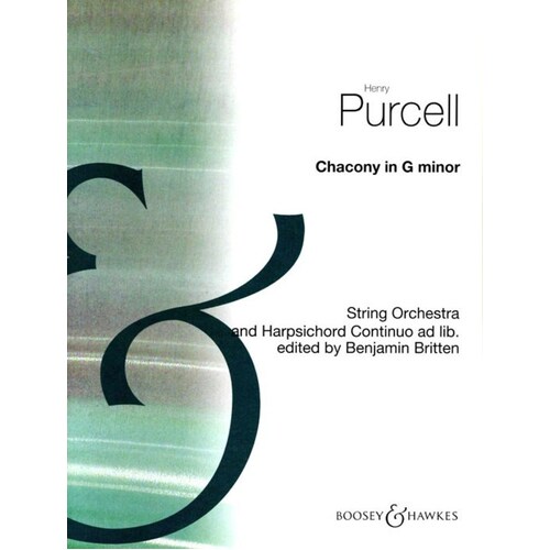Purcell - Chaconne G Minor String Orch Score/Parts Book