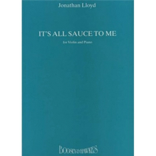 Its All Sauce To Me Violin/Pn Book