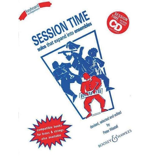 Session Time Woodwinds Piano Accompaniment by Peter Wastall, Suitable for Clarinet & Flute, 47 Pages, Publisher: Boosey & Hawkes