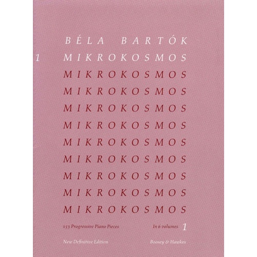 Mikrokosmos Vol 1 Pink Nos 1-36 Piano Book