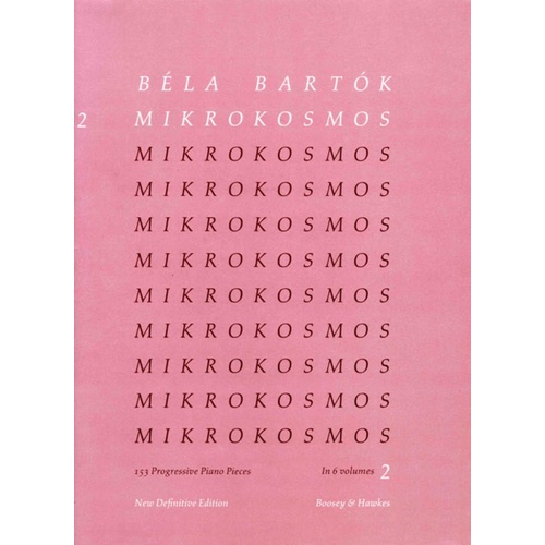Mikrokosmos Vol 2 Pink Nos 37-66 Piano Book