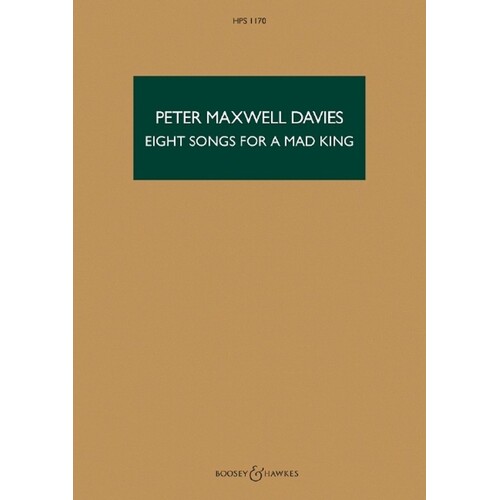 Eight Songs For A Mad King Study Score