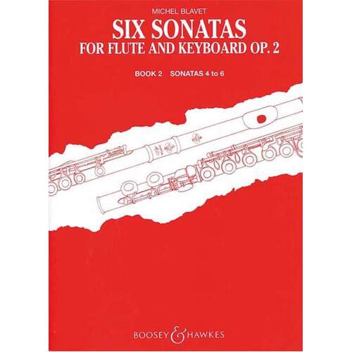 Blavet - 6 Sonatas Op 2 Book 2 Nos 4-6 Flute/Piano (Softcover Book)