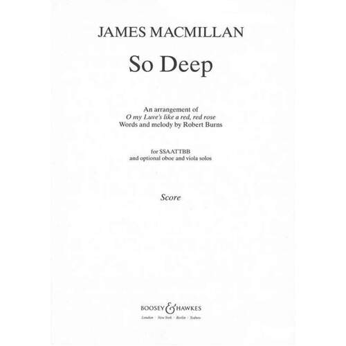 Macmillian - So Deep SSAATTBB A Cappella (Softcover Book)