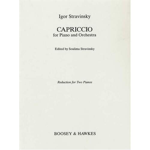 Capriccio 2 Piano 4 Hands Book