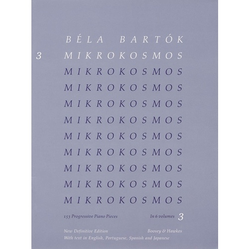 Bartok - Mikrokosmos Vol 3 Blue Book