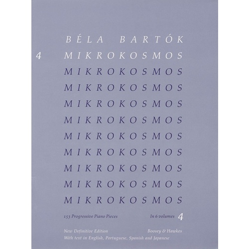Bartok - Mikrokosmos Vol 4 Blue Book
