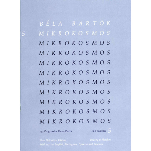 Bartok - Mikrokosmos Vol 5 Blue Book