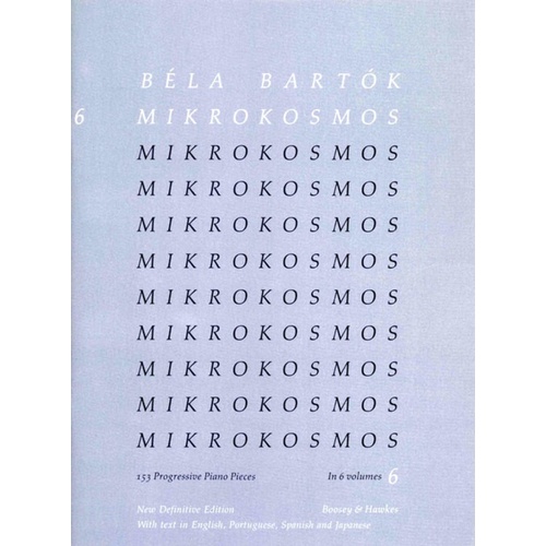 Bartok - Mikrokosmos Vol 6 Blue Book