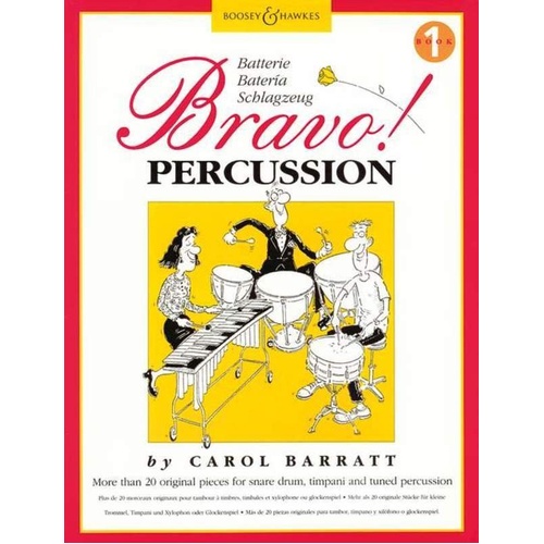Bravo! Percussion Book 1 by Carol Barratt - Tuned Percussion Collection for Grades 1-3, 66 Pages, Boosey & Hawkes