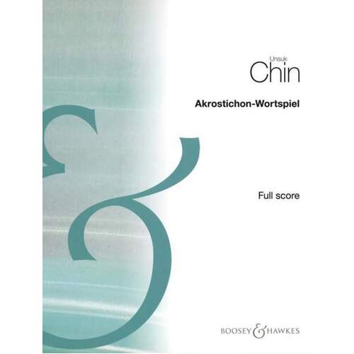 Chin - Acrostic Wordplay Soprano/Ensemble Full Score Book