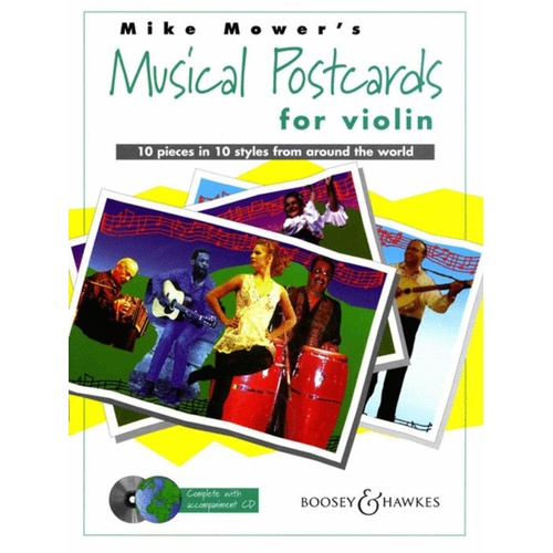 Musical Postcards Violin Book/CD Book