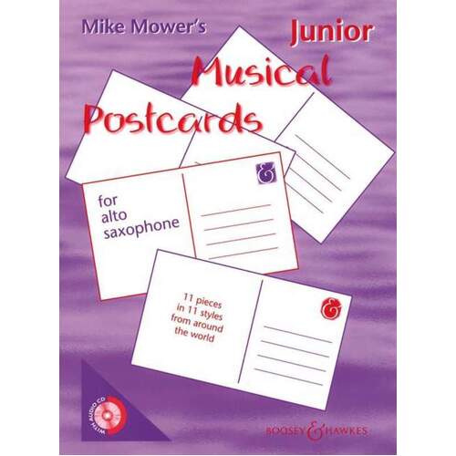Junior Musical Postcards Alto Sax Softcover Book/CD