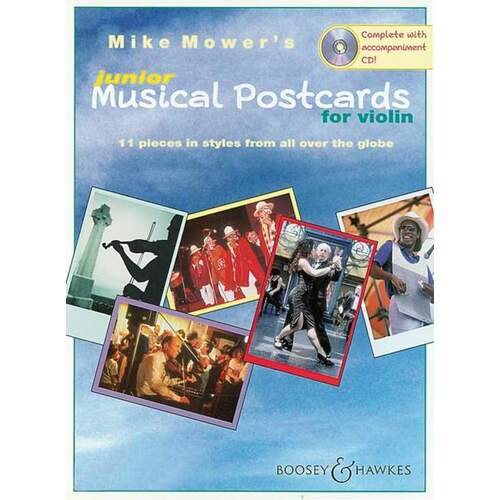Junior Musical Postcards Violin Book/CD Book
