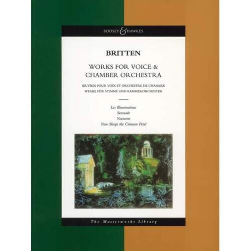 Britten - Works For Voice And Chamber Orch Study Score (Softcover Book)