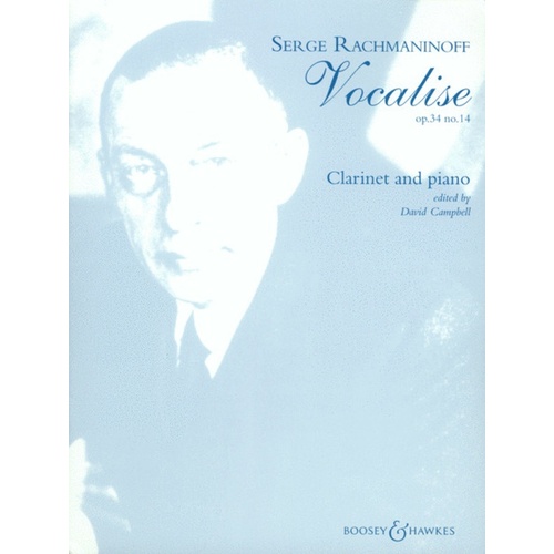 Vocalise Op 34 Clar/Pn Book