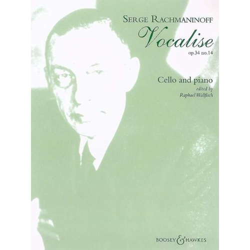 Rachmaninoff Vocalise Op. 34 No. 14 for Cello and Piano Arranged by Raphael Wallfisch