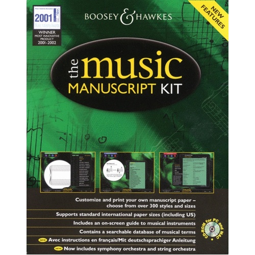 Music Manuscript Kit Cd-Rom