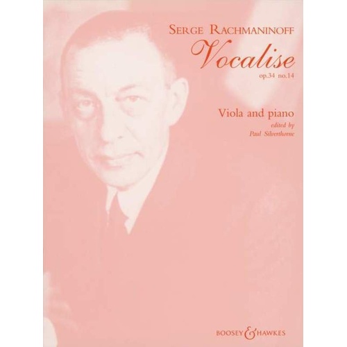 Rachmaninoff Vocalise Op. 34 No. 14 for Viola and Piano, Boosey & Hawkes, 1 Page