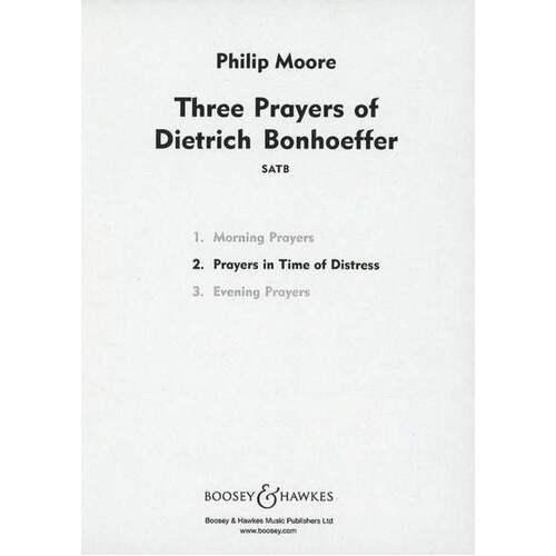 Prayers/Distress SATB A Capel