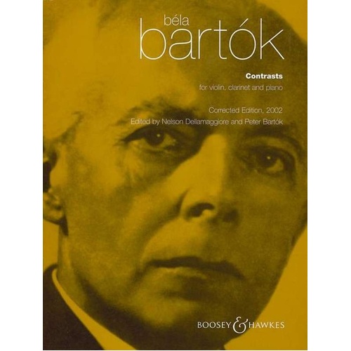Bartok - Contrasts for Violin, Clarinet, and Piano, Trio, 62 Pages, Boosey & Hawkes