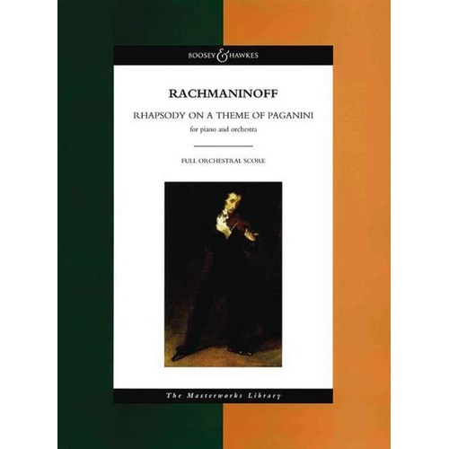 Rhapsody on a Theme of Paganini Op. 43 Study Score by Sergei Rachmaninoff, 128 Pages, Boosey & Hawkes