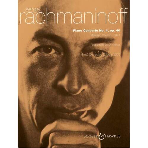Rachmaninoff - Piano Concerto No 4 2 Piano 4 Hands (Softcover Book)