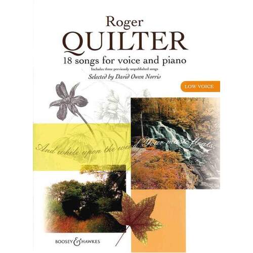 Quilter - 18 Songs For Low Voice And Piano (Softcover Book)