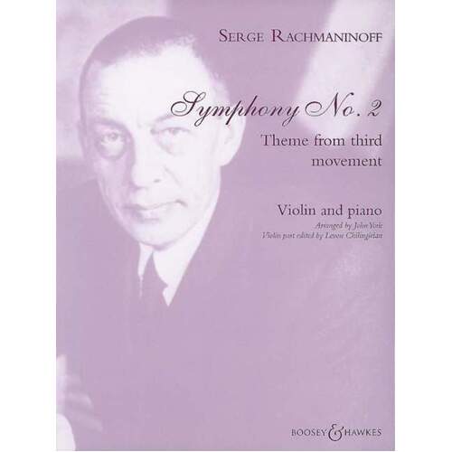 Theme Symph No2 Violin Piano Book