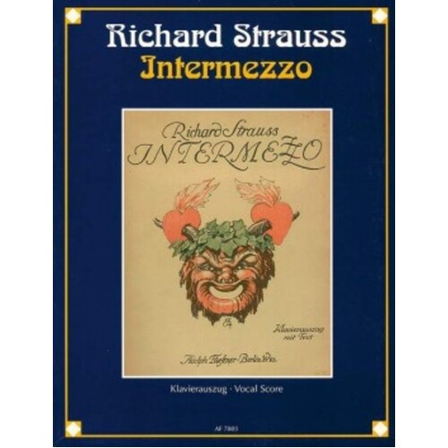 Strauss - Intermezzo Op 72 Vocal Score German (Softcover Book)