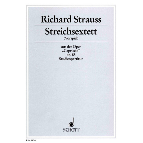 Strauss - Capriccio Op 85 String Sextet Study Score Book