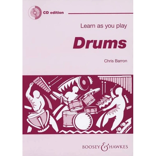 Learn As You Play Drums BK/CD by Christine Barron - 76 Pages, Boosey & Hawkes
