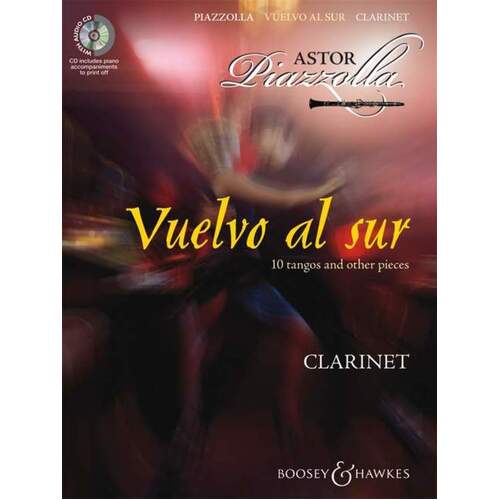 Vuelvo Al Sur 10 Tangos For Clarinet Softcover Book/CD