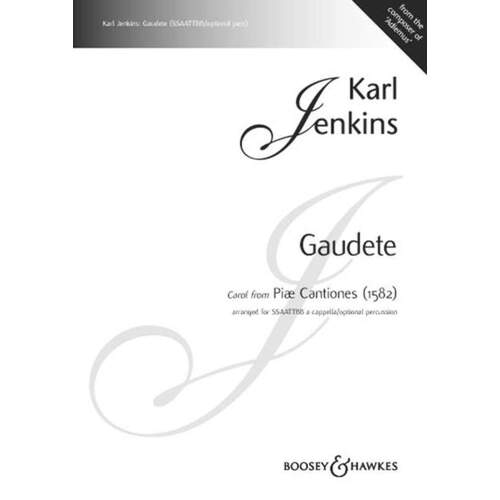 Gaudete Carol From Piae Cantiones SSAATTBB Perc